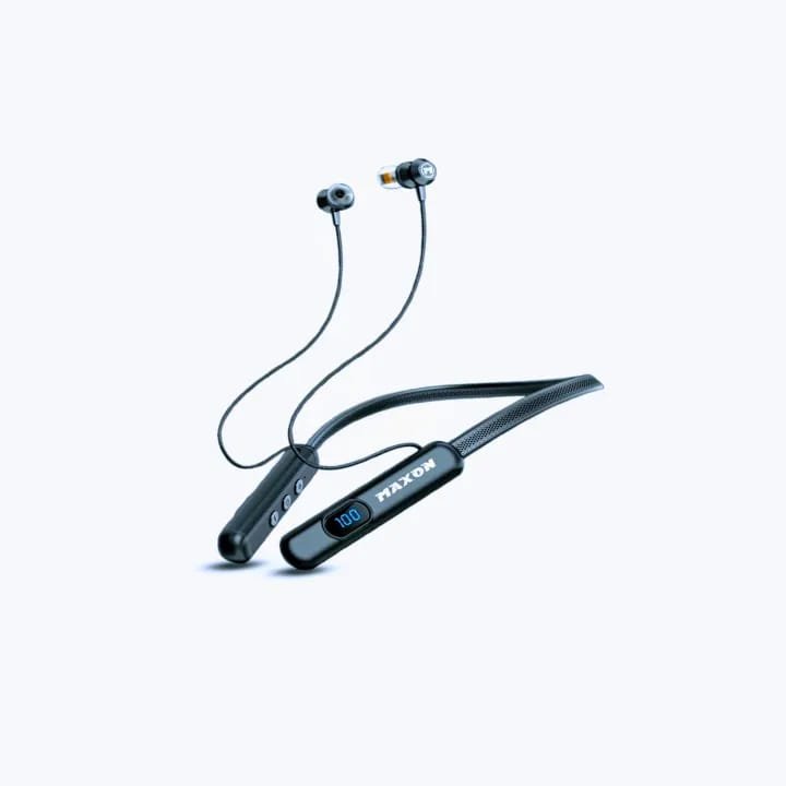 Maxon Wireless Neckband Earphones | Bluetooth 5.3 | Magnetic Earbuds | 24H Playtime | ENC Mic | Deep Bass | IPX5